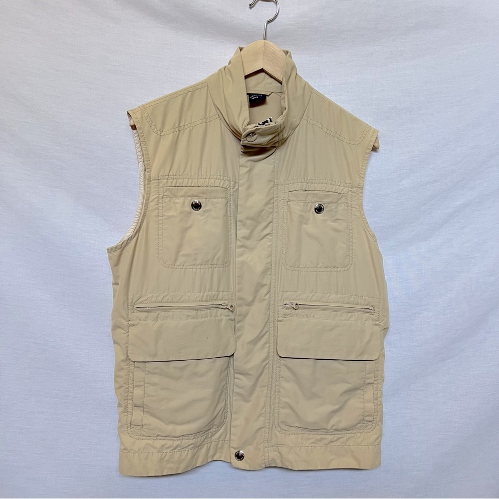Paul & Shark Yachting Khaki Cargo Multi-Pocket Vest. Size S